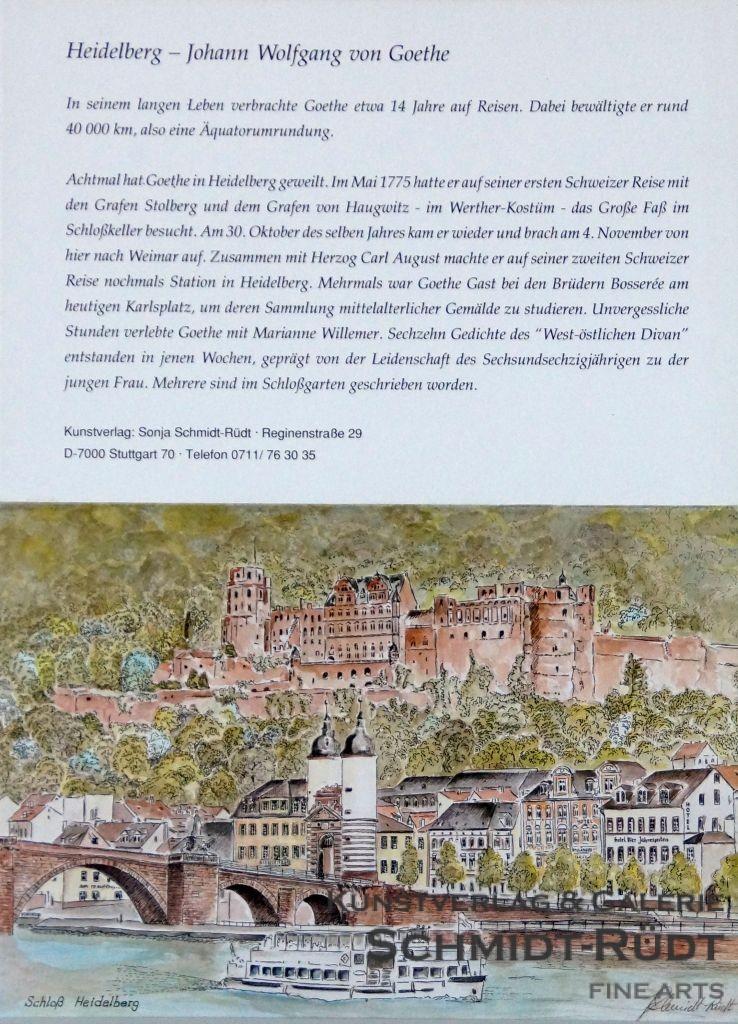 Heidelberg: Dichter Johann Wolfgang von Goethe