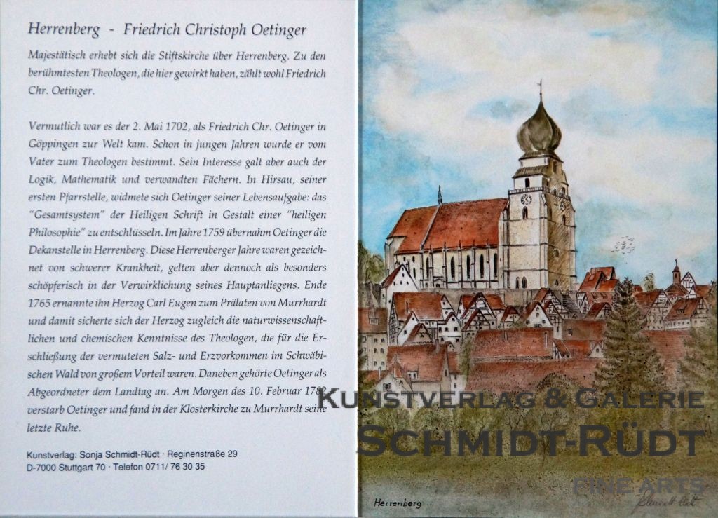 Herrenberg: Dichter Friedrich Christoph Oetinger