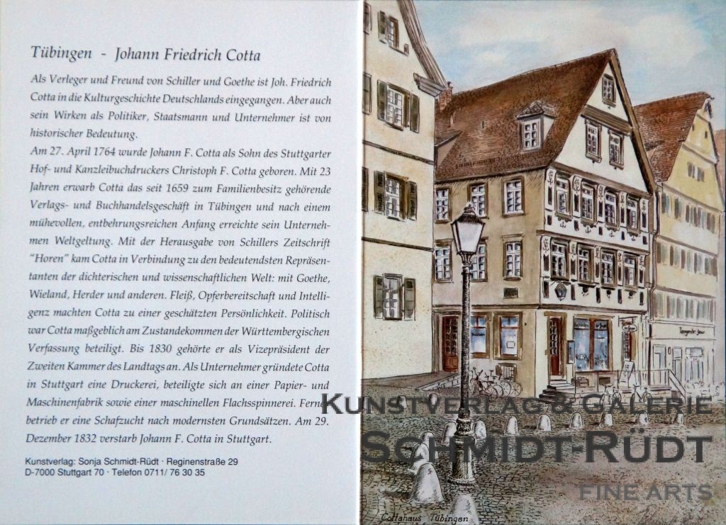 Tübingen: Dichter Johann Friedrich Cotta