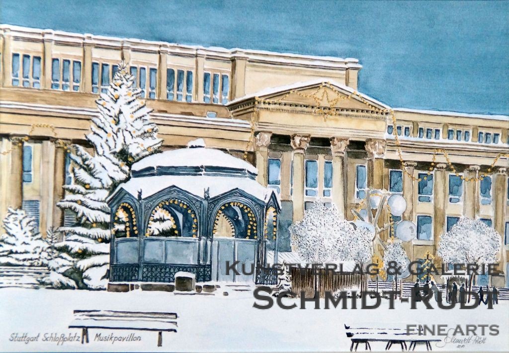 Stuttgart - Schloßplatz und Musikpavillon
